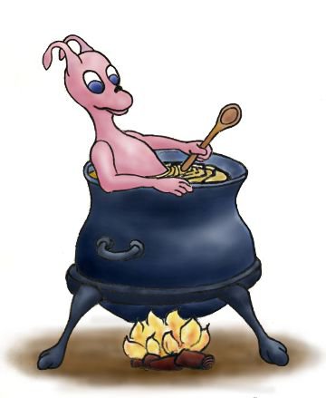 Emil im Suppentopf kocht Linsensuppe © 1989 - 2011 M. Stoewer
