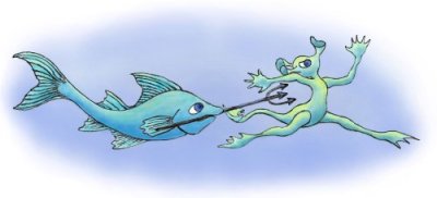 Fisch jagt Fischer © 1985 M. Stoewer